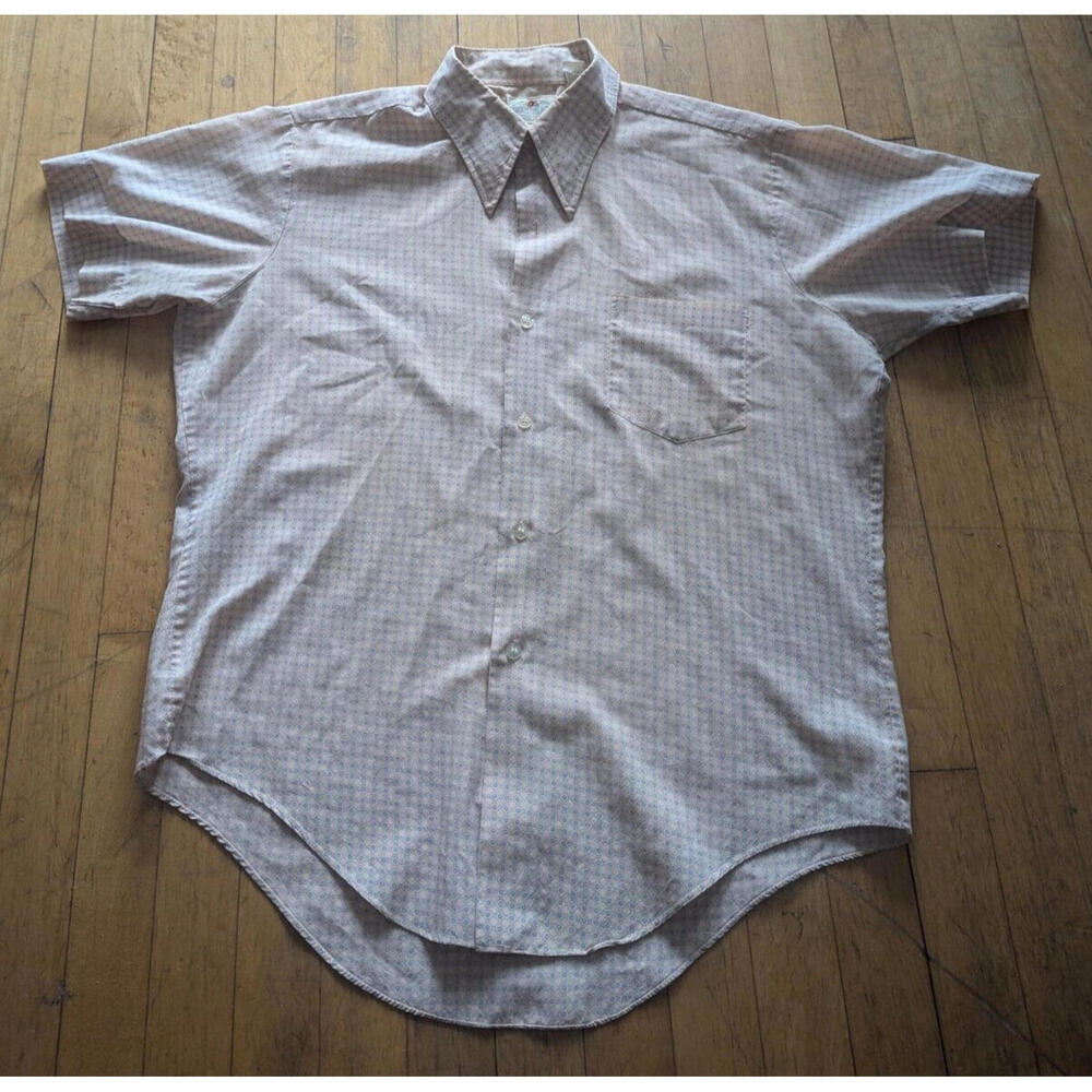 Vintage 50-60 Era Fruit Of The Loom Cotton Button Up With Pocket Size 16 (M)